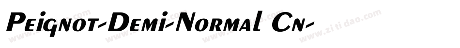 Peignot-Demi-Normal Cn字体转换